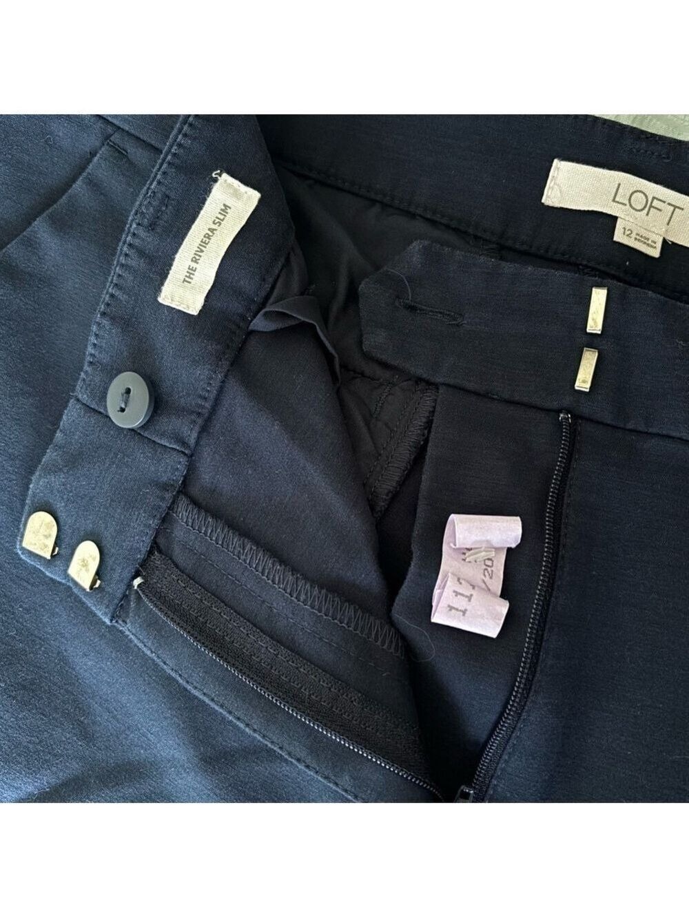 Loft Women’s Navy Riviera Pants - Picture 4 of 4